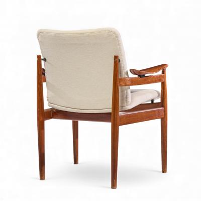 Finn Juhl Finn Juhl Model 192 Mid Century Danish Teak Occasional Chair