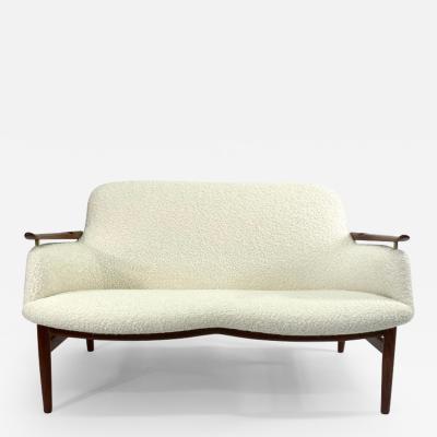 Finn Juhl Finn Juhl NV 53 Settee by Neils Vodder Circa 1950s