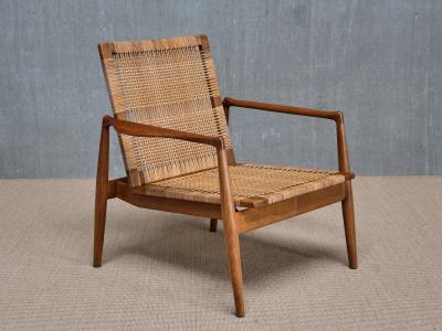 Finn Juhl Finn Juhl SW 96 Armchair in Teak Oak and Cane S ren Willadsen Denmark 1956