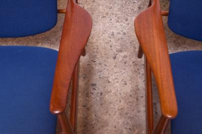 Finn Juhl Finn Juhl Teak Lounge Chairs Model FD 136 for France Daverkosen