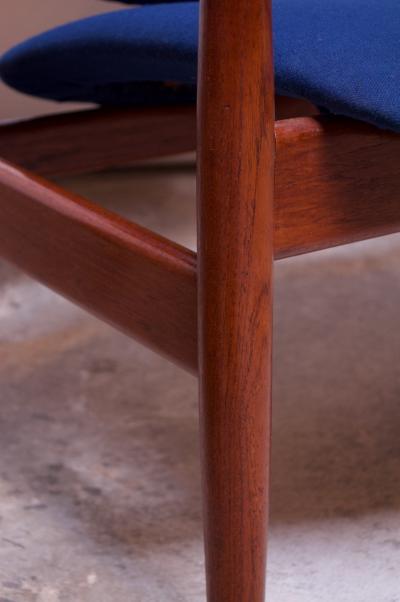 Finn Juhl Finn Juhl Teak Lounge Chairs Model FD 136 for France Daverkosen
