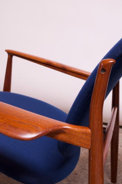 Finn Juhl Finn Juhl Teak Lounge Chairs Model FD 136 for France Daverkosen