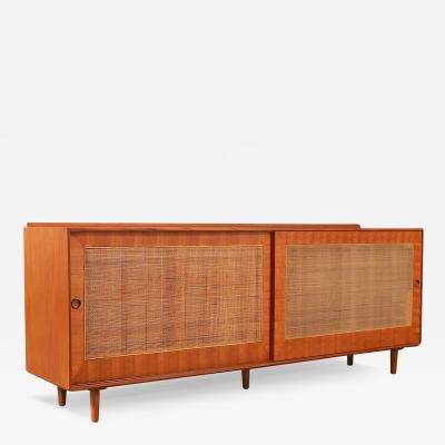 Finn Juhl Finn Juhl Teak Walnut Credenza with Cane Front Doors