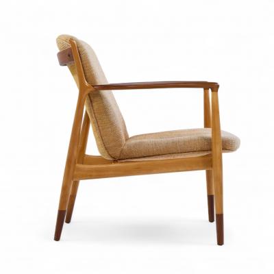 Finn Juhl Finn Juhl for Baker Delegate Mid Century Walnut Lounge Chairs Pair