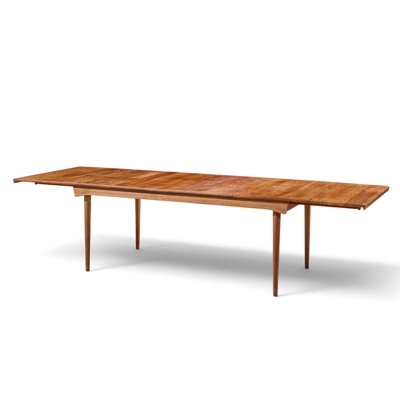 Finn Juhl Finn Juhl for France S n FD510 Expanding Teak Dining Table with 2 Leaves