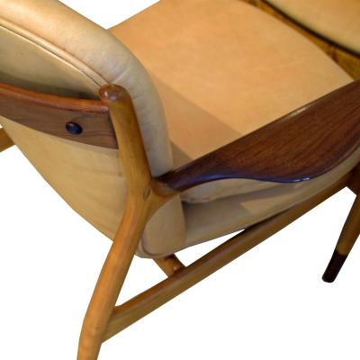 Finn Juhl Finn Juhl lounge and ottoman1951 walnut sycamore