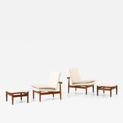 Finn Juhl Japan Easy Chairs Model FD 137 Designed by Finn Juhl 1950s