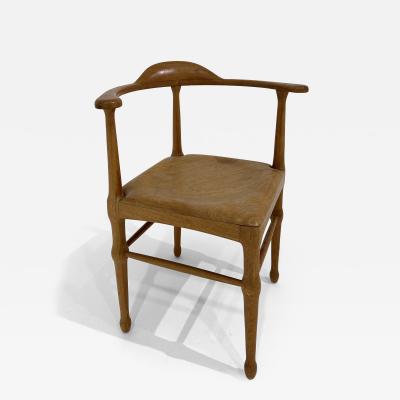 Finn Juhl Model of Danish Corner Chair in the Manner of Finn Juhl