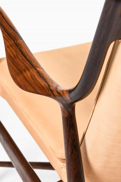 Finn Juhl NV 45 Easy Chair in Rosewood Leather by Finn Juhl 1945