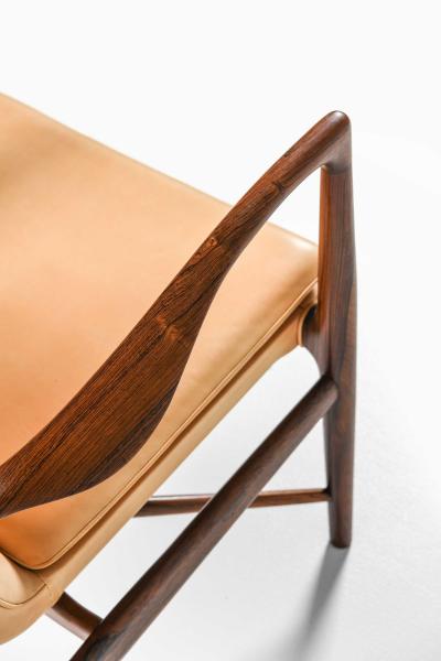 Finn Juhl NV 45 Easy Chair in Rosewood Leather by Finn Juhl 1945