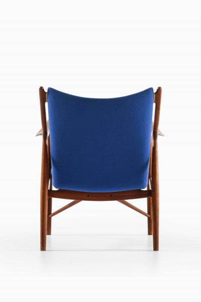 Finn Juhl NV 45 Easy Chair in Teak Leather Wool by Finn Juhl 1945