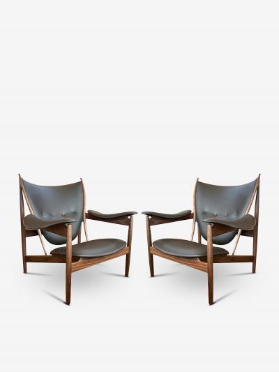 Finn Juhl Pair of Chieftain Chairs by House of Finn Juhl