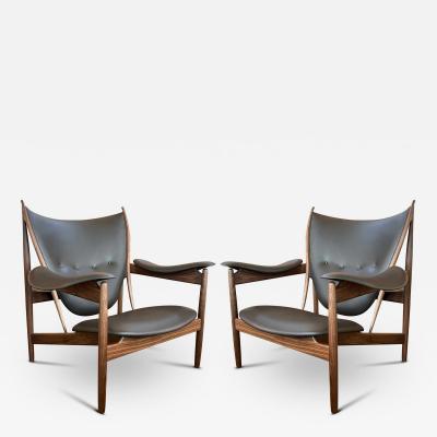 Finn Juhl Pair of Chieftain Chairs by House of Finn Juhl
