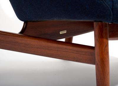 Finn Juhl Pair of Finn Juhl NV53 Lounge Chairs in Rare Brazilian Rosewood