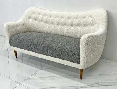 Finn Juhl Rare Finn Juhl Bovirke BO64 Sofa in Fine Belgian Two Toned Boucle