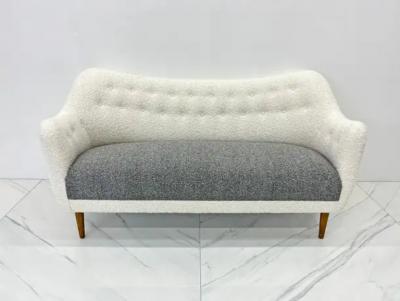 Finn Juhl Rare Finn Juhl Bovirke BO64 Sofa in Fine Belgian Two Toned Boucle