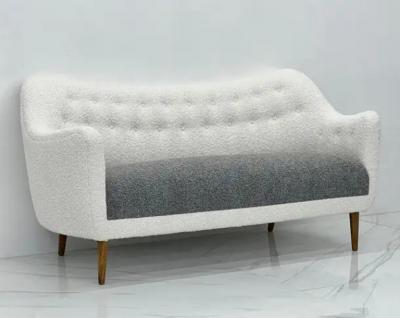 Finn Juhl Rare Finn Juhl Bovirke BO64 Sofa in Fine Belgian Two Toned Boucle