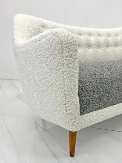 Finn Juhl Rare Finn Juhl Bovirke BO64 Sofa in Fine Belgian Two Toned Boucle