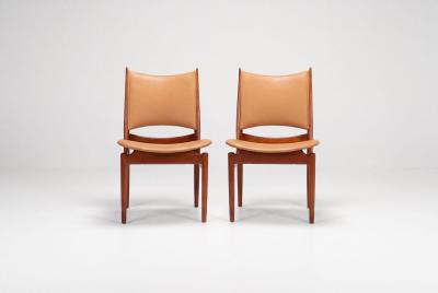 Finn Juhl Set of Six Finn Juhl Egyptian Chairs for Niels Vodder Denmark 1949