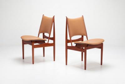 Finn Juhl Set of Six Finn Juhl Egyptian Chairs for Niels Vodder Denmark 1949