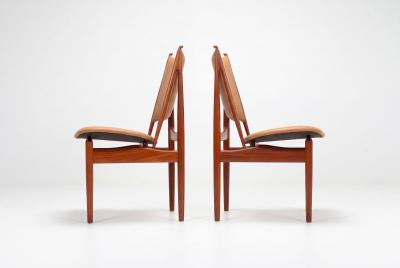 Finn Juhl Set of Six Finn Juhl Egyptian Chairs for Niels Vodder Denmark 1949