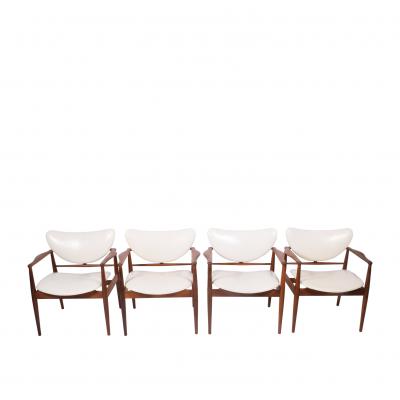 Finn Juhl Set of four Finn Juhl Arm Chairs Design in 1948 Priced per piece