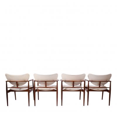 Finn Juhl Set of four Finn Juhl Arm Chairs Design in 1948 Priced per piece