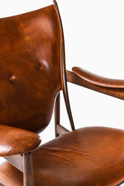 Finn Juhl The Chieftain Easy Chair in Leather and Rosewood by Finn Juhl 1950s