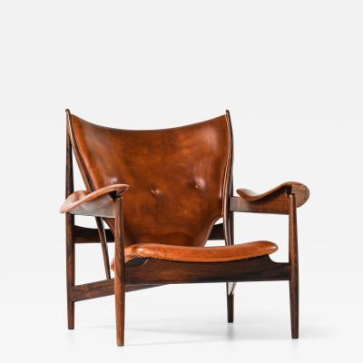 Finn Juhl The Chieftain Easy Chair in Leather and Rosewood by Finn Juhl 1950s