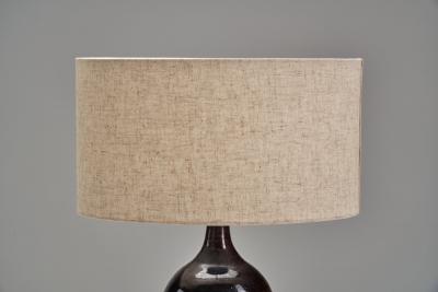 Finn Lynggard Dark Stoneware Table Lamp by Finn Lynggaard Denmark Second half of the 20th C