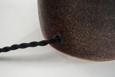 Finn Lynggard Dark Stoneware Table Lamp by Finn Lynggaard Denmark Second half of the 20th C