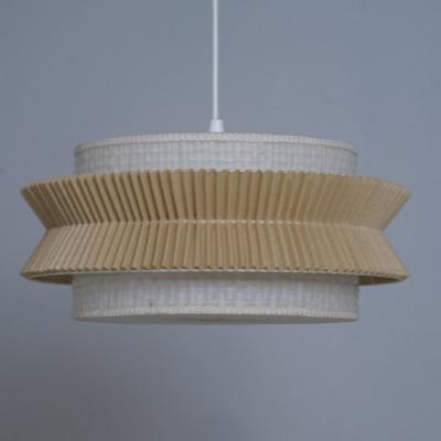 Finnish Mid Century Modern Ceiling Pendant with Stunning Paper Shade 1950s