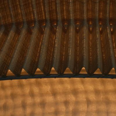 Finnish Mid Century Modern Ceiling Pendant with Stunning Paper Shade 1950s