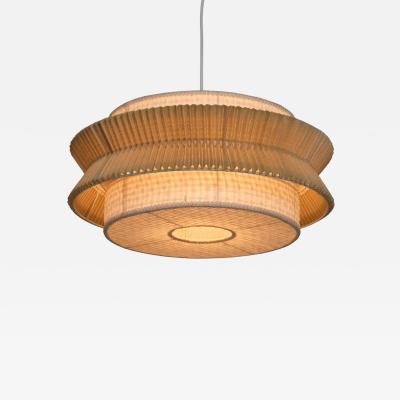 Finnish Mid Century Modern Ceiling Pendant with Stunning Paper Shade 1950s