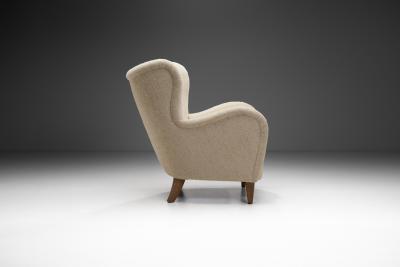 Finnish Mid Century Upholstered Armchair Finland ca 1950s