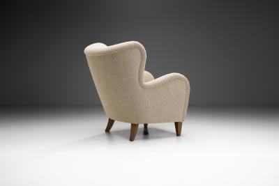 Finnish Mid Century Upholstered Armchair Finland ca 1950s