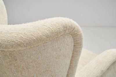 Finnish Mid Century Upholstered Armchair Finland ca 1950s