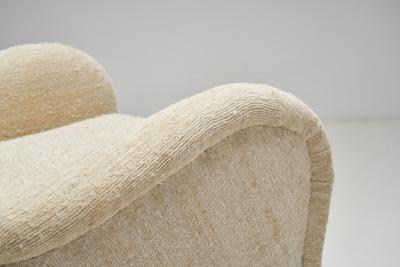Finnish Mid Century Upholstered Armchair Finland ca 1950s