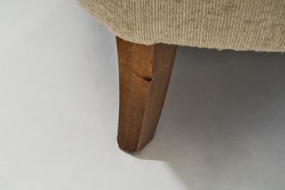 Finnish Mid Century Upholstered Armchair Finland ca 1950s