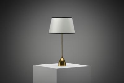 Finnish Modern Brass Table Lamp by Precenta Oy Finland 1950s