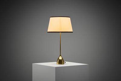 Finnish Modern Brass Table Lamp by Precenta Oy Finland 1950s