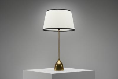 Finnish Modern Brass Table Lamp by Precenta Oy Finland 1950s