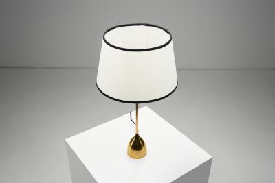 Finnish Modern Brass Table Lamp by Precenta Oy Finland 1950s