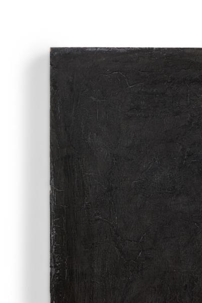 Fino Prydz Norwegian Contemporary Black and White Abstract on Birch Panel Untitled