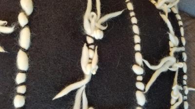 Firenze Midnight Black Wool Pillow