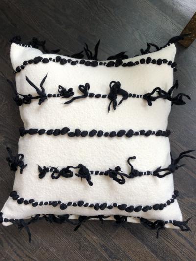 Firenze White and Black Pillow