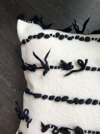 Firenze White and Black Pillow