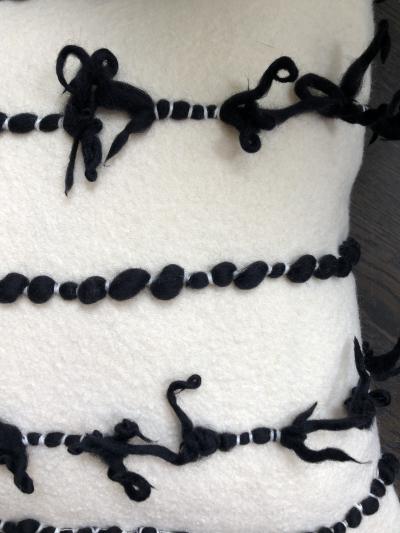 Firenze White and Black Pillow