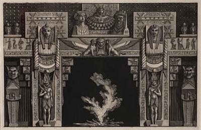 Fireplace Surround 2 Piranese Engraving Italy Circa 1760