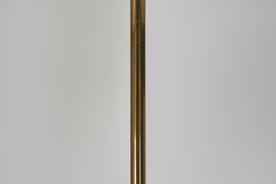Five Armed Brass Chandelier with Floral Details Europe 1950s